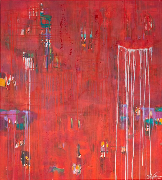 IMPULSES, mixed media on canvas, 110cm x 100cm