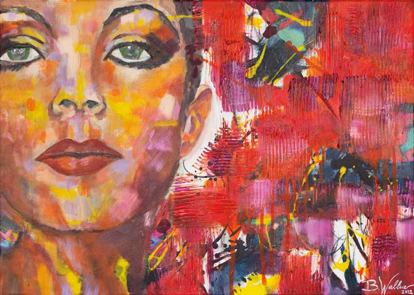 THE ACTRESS, mixed media on canvas, 50cm x 70cm