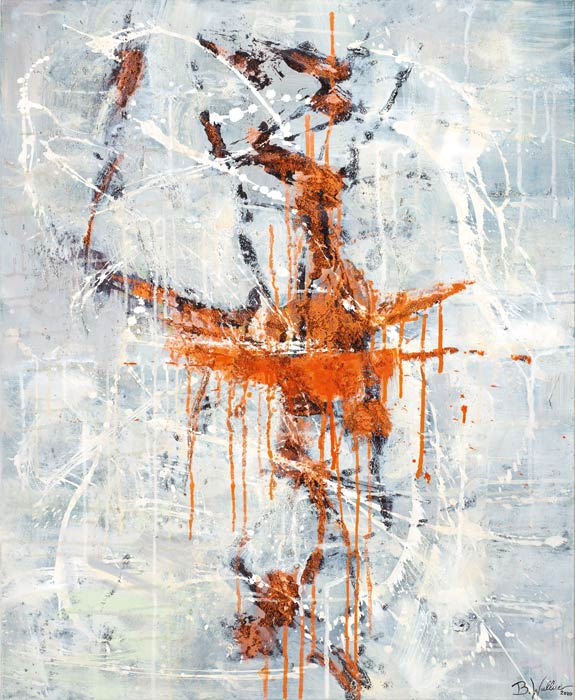 UNTITLED, mixed media, sand on canvas, 110cm x 100cm