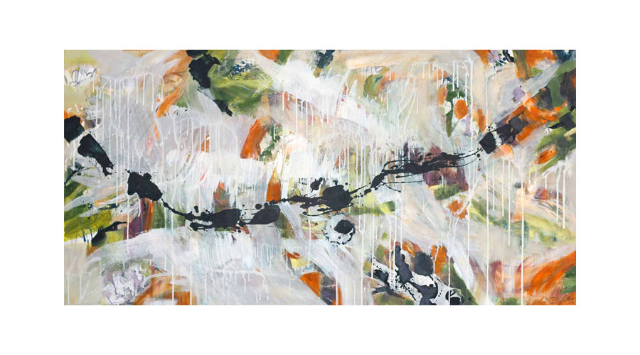 DIALOGUE, mixed media on canvas, 90cm x 180cm