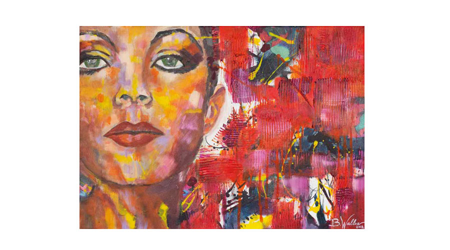 THE ACTRESS, mixed media on canvas, 50cm x 70cm