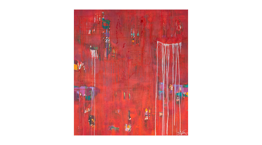 IMPULSES, mixed media on canvas, 110cm x 100cm
