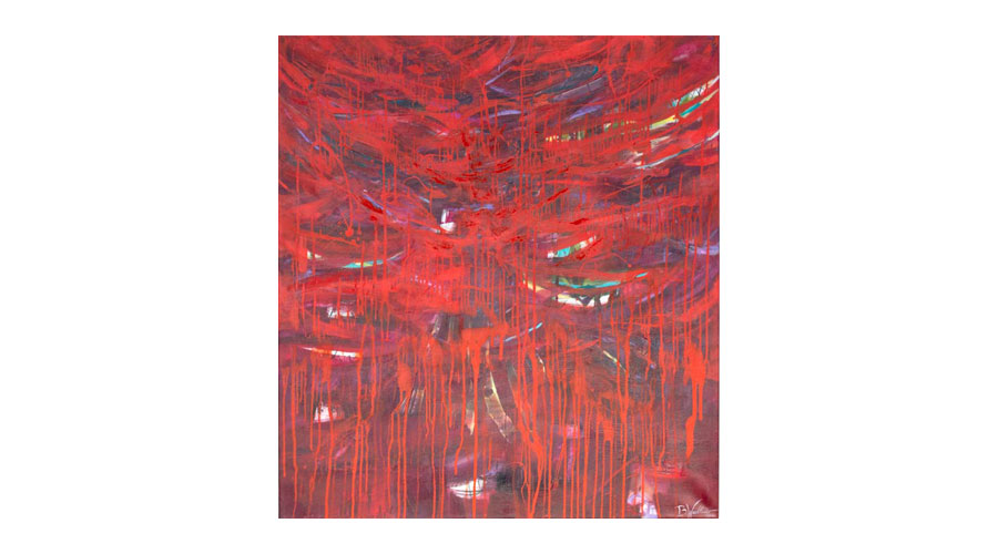 SOURCE OF POWER, mixed media on canvas, 110cm x 100cm