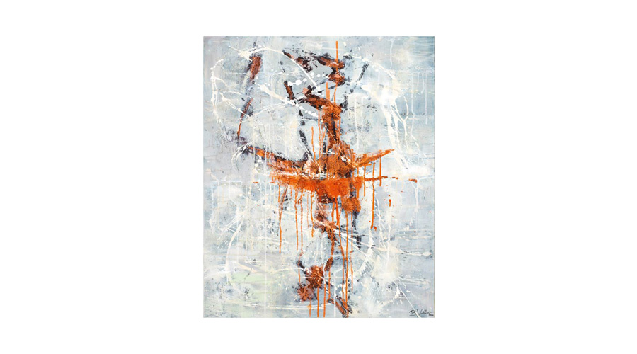 UNTITLED, mixed media, sand on canvas, 110cm x 100cm