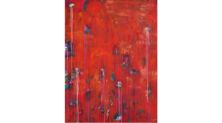 FLOW OF LIFE, mixed media on canvas, 200cm x 150cm