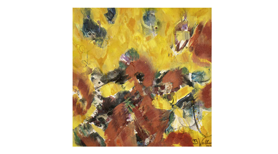 „INDIAN SUMMER“ 2022, mixed media on canvas, 40cm x 40cm