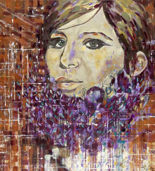 BARBARA DONT RAIN ON MY PARADE, mixed media, 110cm x 100cm