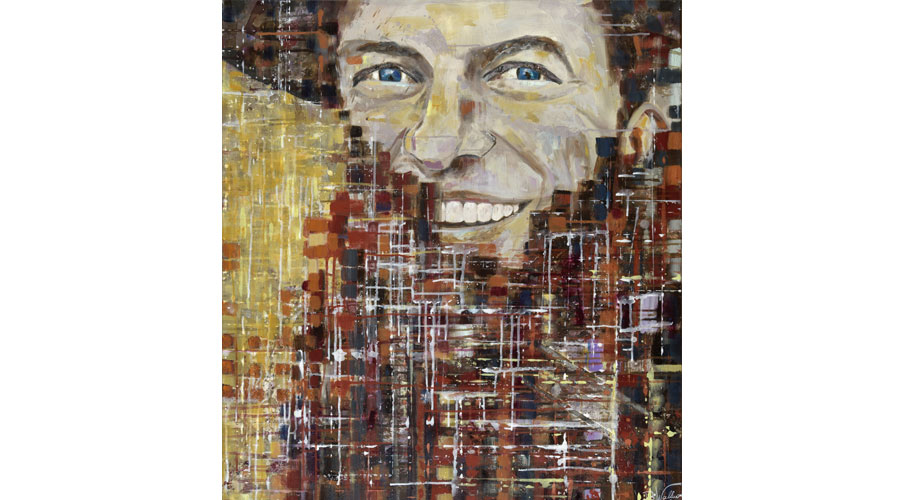 FRANK-NEW YORK, NEW YORK, 2023, mixed media, 110cm x 100cm, 