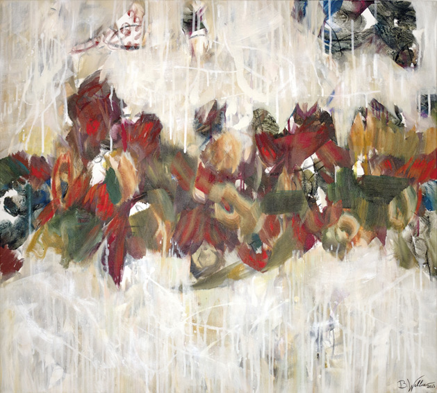  „Rosegarden“ 2023, mixed media on canvas, 100cm x 90cm