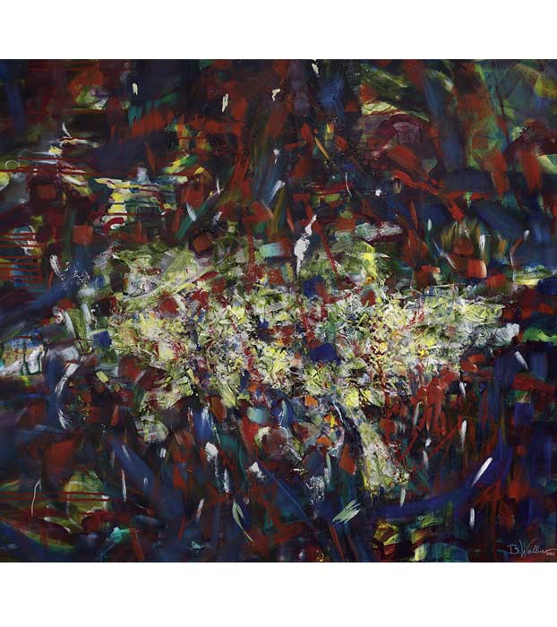 „GALAXIE“ 2026 Mischtechnik auf Leinen, Glas- und Plastik Applikationen, 90cm x 100m